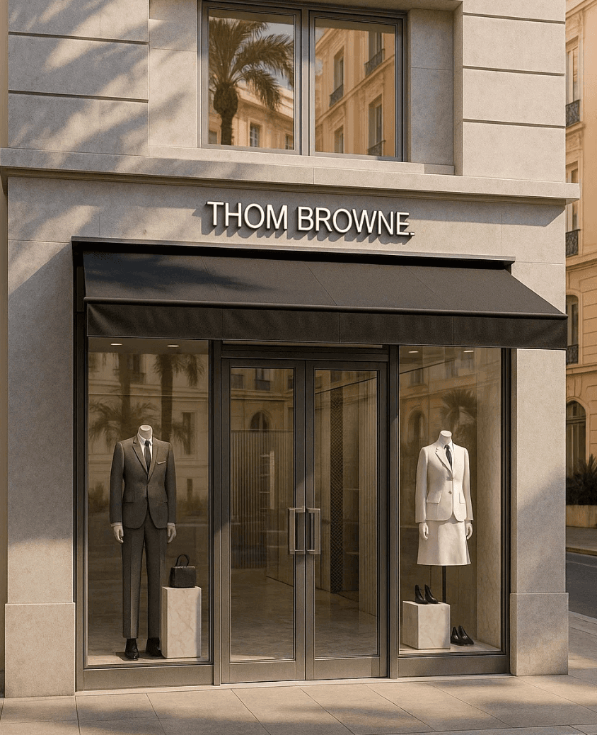 Thom Browne editorial collage hero